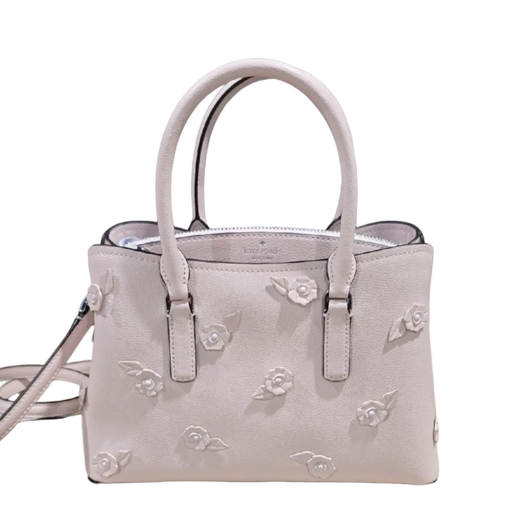 ♠️kate spade Thompson Street Floral Small Satchel Bag, Powdered Sugar NWT