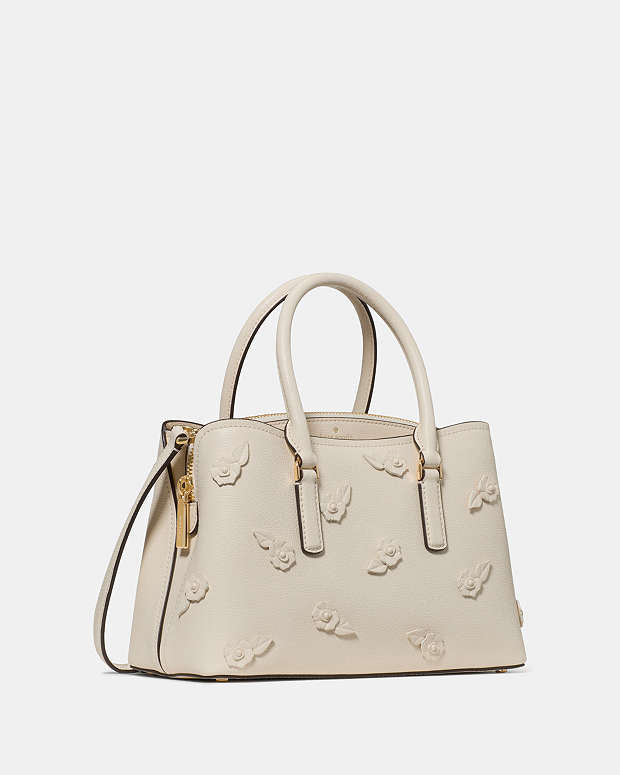 ♠️kate spade Thompson Street Floral Small Satchel Bag, Cashew Milk NWT