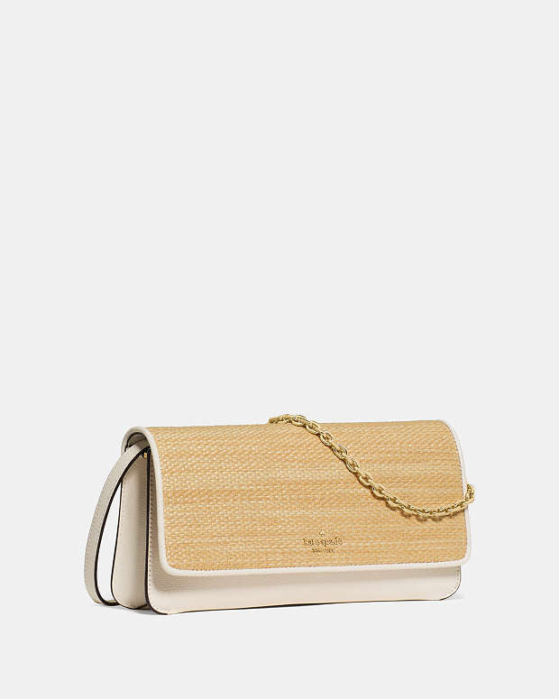 ♠️kate spade Ivy Straw Crossbody Bag, Natural Multi NWT