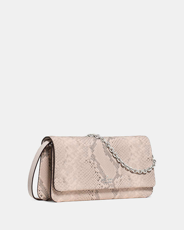 ♠️kate spade Ivy Snake Embossed Crossbody Bag, Pink Multi NWT