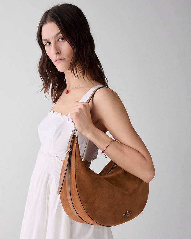 ♠️kate spade Nova Suede Large Shoulder Bag, Warm Gingerbread NWT