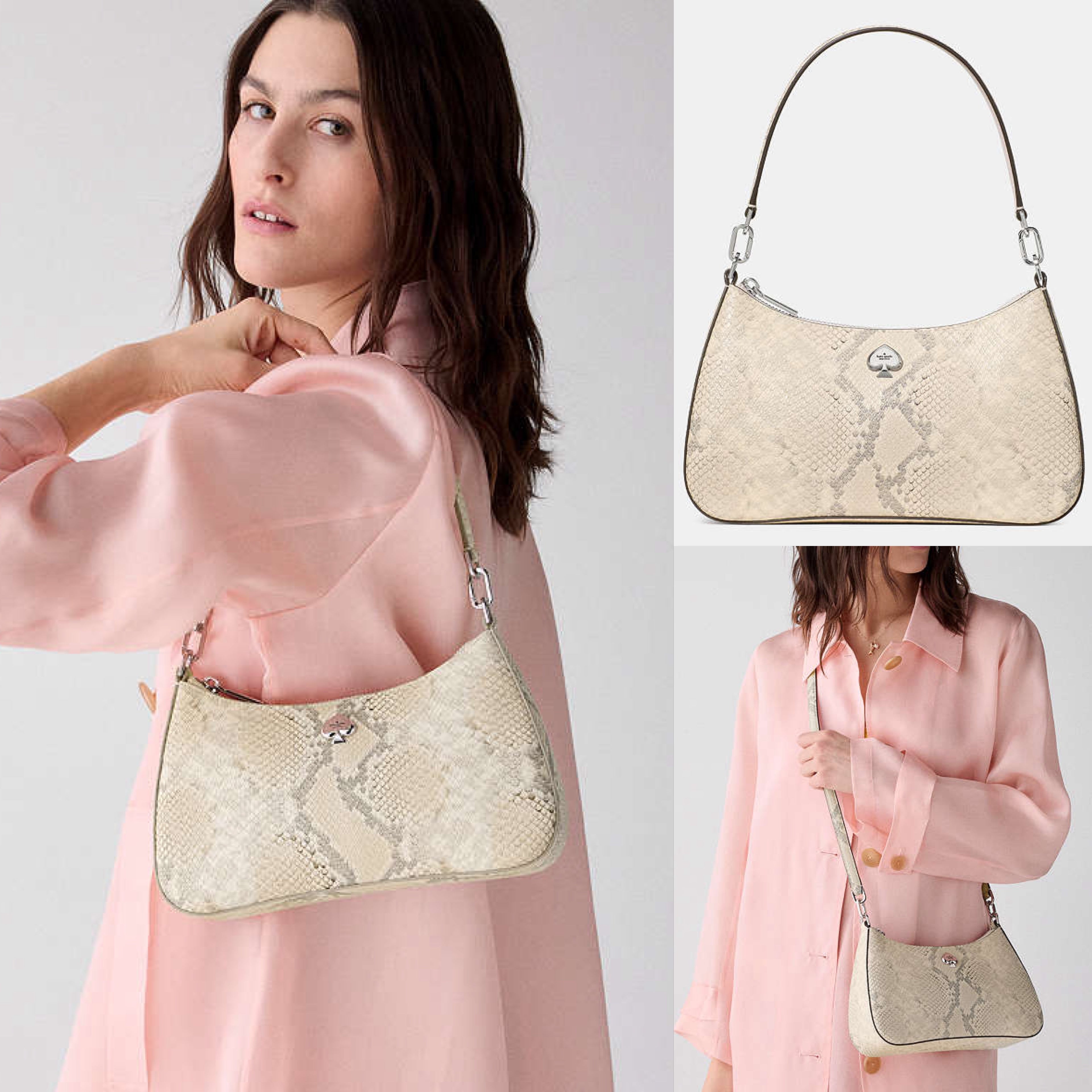 ♠️kate spade Kayla Snake Embossed Shoulder Bag, NWT