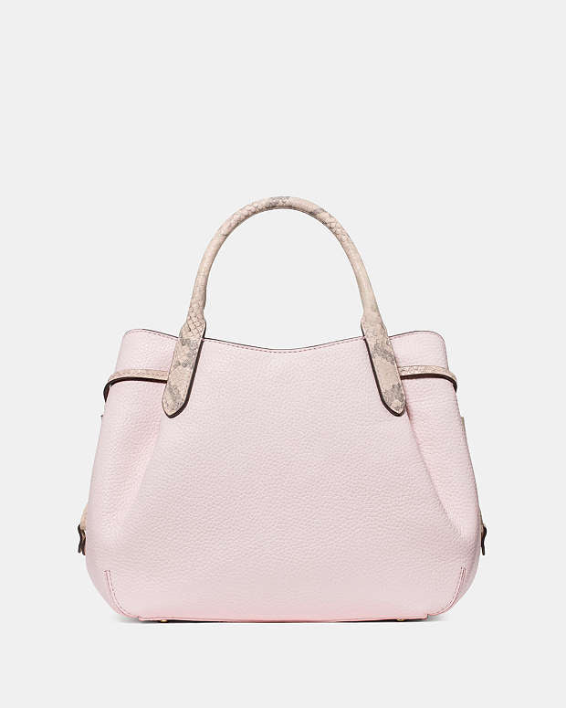 ♠️kate spade Dumpling Snake Embossed Small Satchel, Shimmer Pink Multi NWT