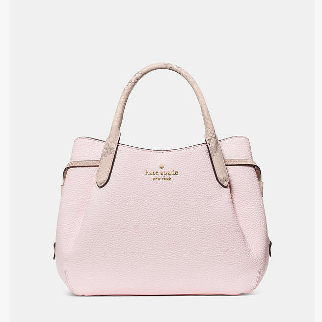♠️kate spade Dumpling Snake Embossed Small Satchel, Shimmer Pink Multi NWT