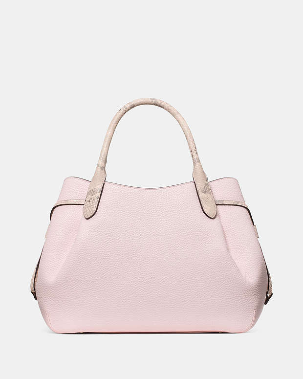 ♠️kate spade Dumpling Snake Embossed Large Satchel Bag, Shimmer Pink Multi NWT