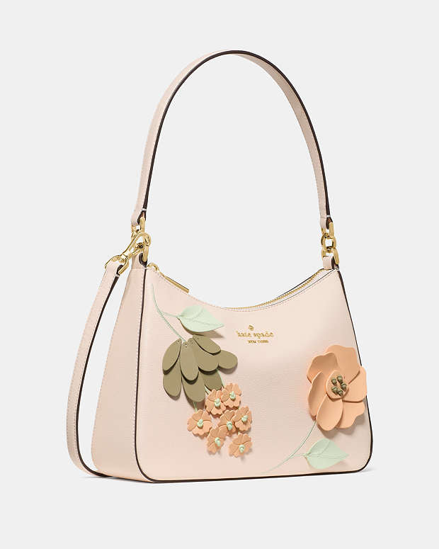 ♠️kate spade Margot Floral Shoulder Bag, Fresh Peach Multi NWT