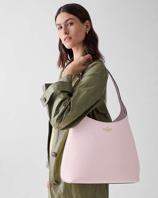 ♠️kate spade 454 Large Shoulder Bag, Shimmer Pink NWT
