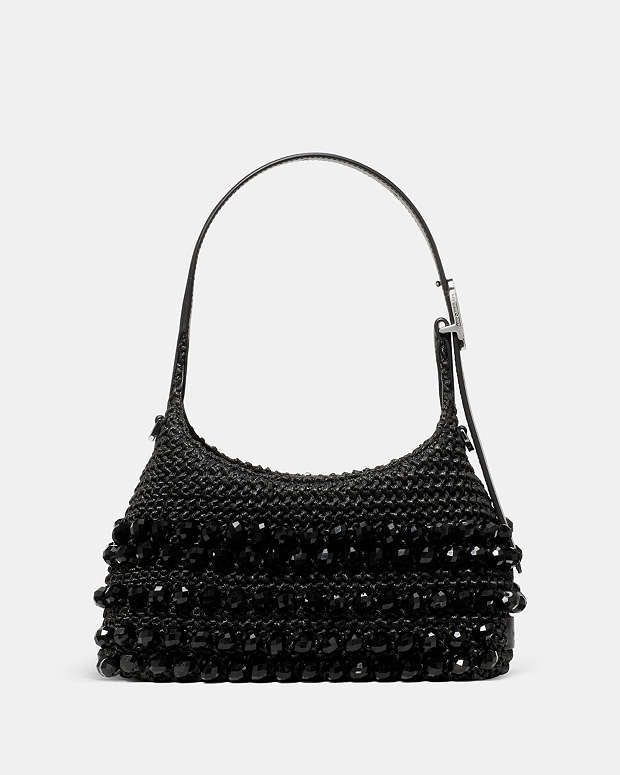 ♠️kate spade 454 Straw Mini Crossbody Bag, Black NWT