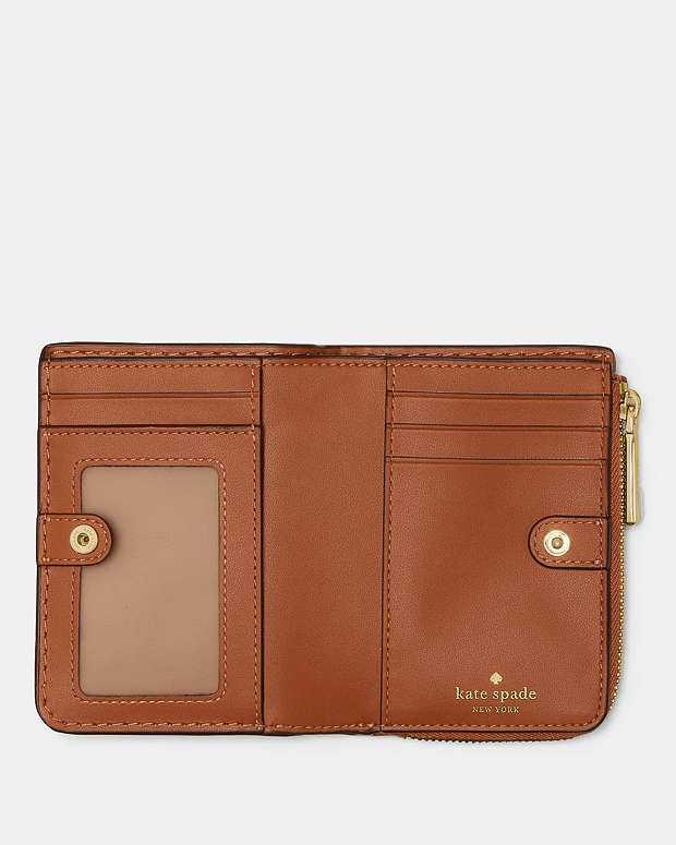 ♠️kate spade Small L-zip Wallet, Warm Gingerbread NWT
