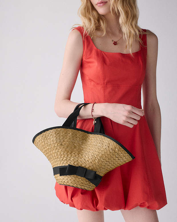 ♠️kate spade Solei Sun Hat Bag, Natural Multi NWT