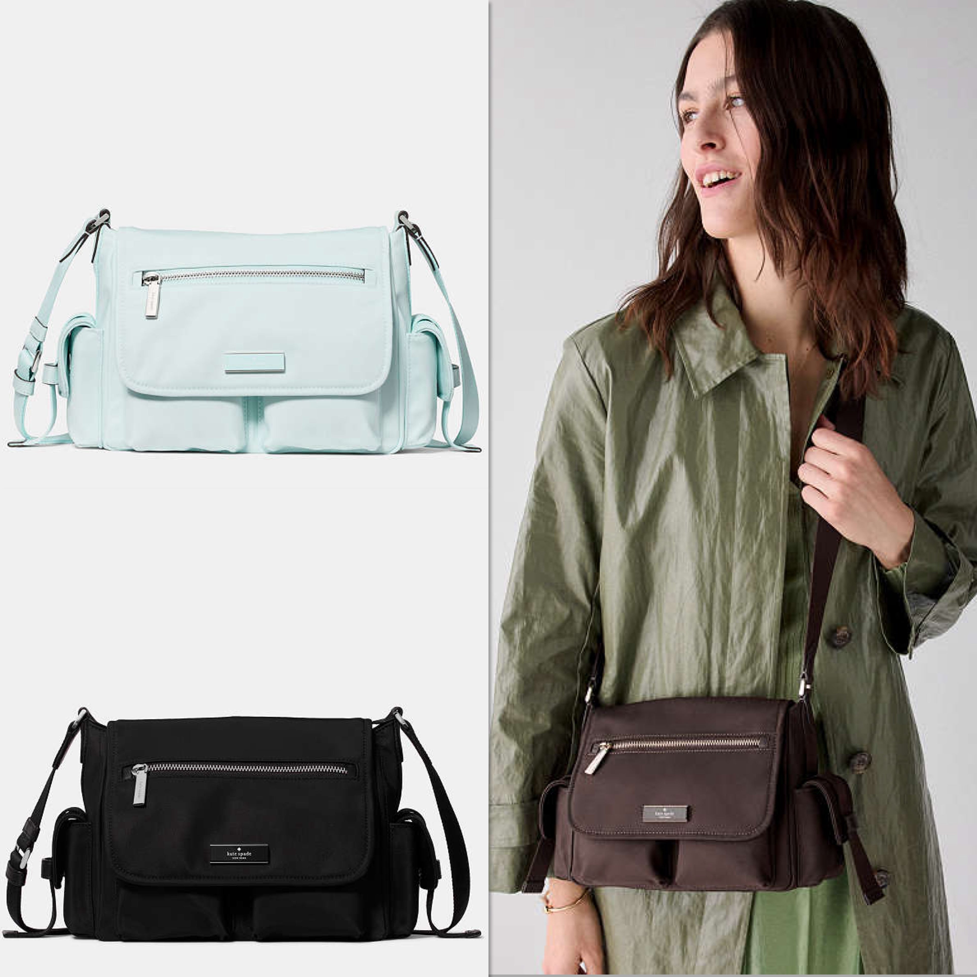 ♠️kate spade Carter Nylon Messenger Cargo Crossbody Bag, NWT