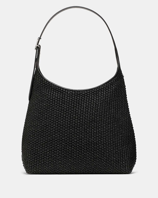 ♠️kate spade 454 Straw Large Shoulder Bag, Black NWT