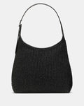 ♠️kate spade 454 Straw Large Shoulder Bag, Black NWT