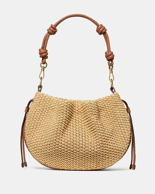 ♠️kate spade Pinch Straw Crossbody Bag, Natural Multi NWT