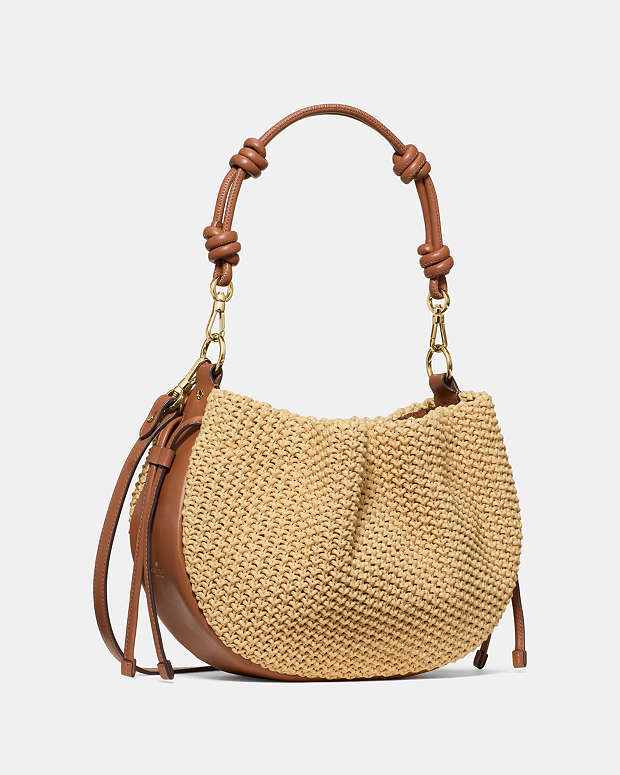 ♠️kate spade Pinch Straw Crossbody Bag, Natural Multi NWT