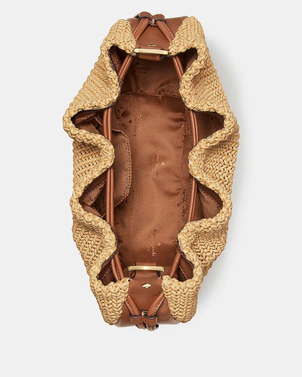 ♠️kate spade Pinch Straw Crossbody Bag, Natural Multi NWT